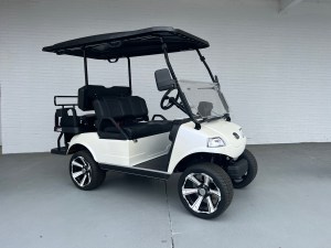 White Evolution Plus Lithium Electric Golf Cart for sale